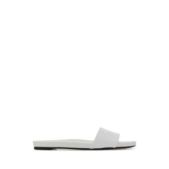 Prada Women White Leather Slippers